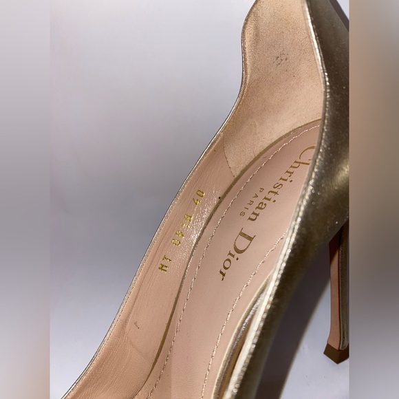 DIOR Metallic Lambskin Pointed Toe D-Moi Pumps 40 NEW - Picture 9 of 17